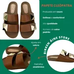 Sandália Slide Cleópatra - Caramelo