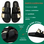 Sandália Slide Cleópatra - Preto