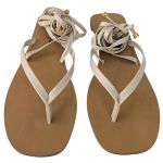 Sandália Rasteira Gladiadora Esparta - Off White