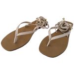 Sandália Rasteira Gladiadora Esparta - Off White
