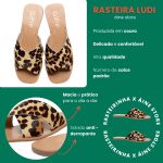 Sandália Rasteira Ludi - Onça