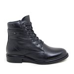 Coturno Belfast Feminino em Couro Preto - Perlatto