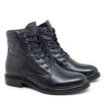 Coturno Belfast Feminino em Couro Preto - Perlatto
