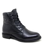 Coturno Belfast Feminino em Couro Preto - Perlatto