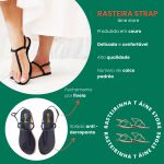Sandália T Strap - Preto