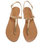 Sandália T Strap - Dourada