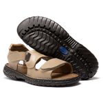 Sandália em Couro com Velcro Papete Anti Stress Alcalay