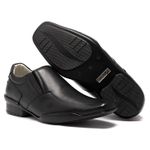 Sapato Social Preto Liso Bico Fino Alcalay