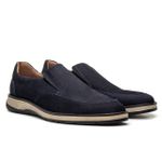 Sapato Masculino Casual Couro Azul Marinho