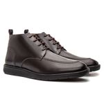 Bota Masculina Davi Couro Latego Café