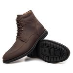 Bota Masculina Erick Couro Crazy Horse Castor