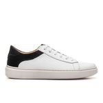 Sapato Masculino Enzo Couro Latego e Nobuck Branco/Preto