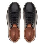 Sapato Masculino Enzo Couro Latego Preto/Whisky