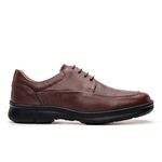 Sapato Masculino Couro Floater com Cadarço Pinhão