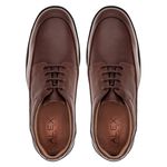 Sapato Masculino Couro Floater com Cadarço Pinhão