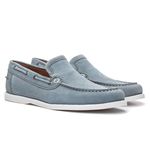 Sapato Masculino Rael Couro Camurça Azul BB