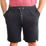 Bermuda Preta Juvenil Masculina Moletom Careca/ Moletinho/sem Felp 