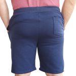 Bermuda Azul Marinho Juvenil Masculina Moletom Careca