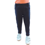 Calça Imitando Jeans Feminina Infantil Malha / Cotton Azul