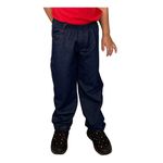 Calça Imitando Jeans Infantil Masculina Malha / Cotton Costura dourada/Azul-marinho
