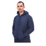 Blusa De Moletom Liso Adulto Canguru Com Capuz Azul-escuro