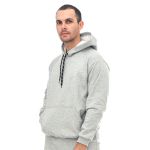 Blusa De Moletom Liso Adulto Canguru Com Capuz Cinza