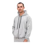 Blusa De Moletom Adulto C/ Zíper Jaqueta Cinza