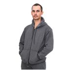 Blusa De Moletom Adulto C/ Zíper Jaqueta Grafite