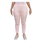 Calça Moletom Jogger Skinny C/ Elástico Rosa