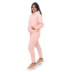 Conjunto Moletom Adulto Unissex Blusa Canguru E Calça Rosa