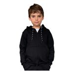 Blusa Moletom Infantil C/ Zíper Feminino Masculino Jaqueta Preto