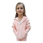 Blusa Moletom Infantil C/ Zíper Feminino Masculino Jaqueta Rosa