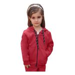 Blusa Moletom Infantil C/ Zíper Feminino Masculino Jaqueta Vinho