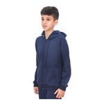 Blusa De Moletom Juvenil C/ Zíper Feminino Masculino Jaqueta Azul-escuro