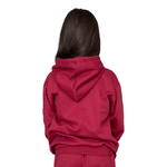 Blusa de Moletom Juvenil Canguru com Capuz Vinho