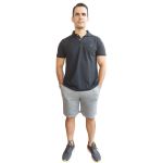 Bermuda Masculina Moletom Leve Com Elástico Cordão Ajustável Cinza/Grafite
