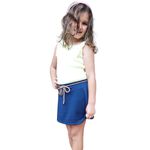 Short Saia Helanca Escolar C/ Elástico Azul Marinho