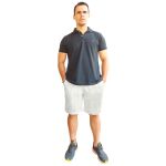 Bermuda Masculina Moletom Leve Com Elástico Cordão Ajustável Mescla Off