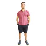 Camisa Gola Polo Masculina Piquet Premium Slim Anti-pilling Vermelho mescla