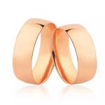 Alianças Confortáveis Em Ouro Rose 18k