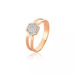 Anel Delicado De Ouro Rose 18k