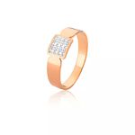 Anel Feminino De Ouro Rose 18k