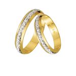  Aliança Para Bodas De Prata Ouro 10k