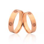 Alianças de Ouro Rose 18K