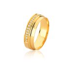 Alianças Com Diamantes Em Ouro 18k 