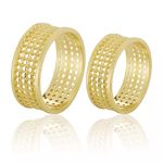 Aliança em Ouro 18K Vazada 