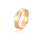 Aliança em Ouro Rose Personalizada 