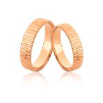 Aliança Exclusiva em Ouro Rose 