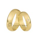 Alianças De Ouro 10K Tradicional Com Pedra Grátis