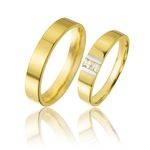 Aliança em Ouro com Diamantes carrre